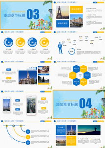 動感完整旅行環球旅游出行游玩旅行社ppt模板下載 熊貓辦公